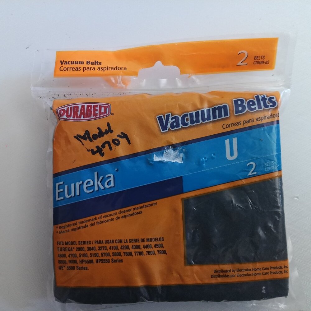 Durabelt Eureka Vacumm Belt 2 Pack Part #65312A